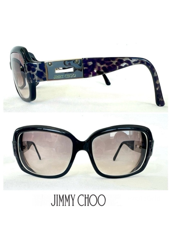Jimmy Choo Accessories - JIMMY CHOO Italy Essie ZP2 BD Rectangle Lenses Leopard w Silver Frame Glasses
